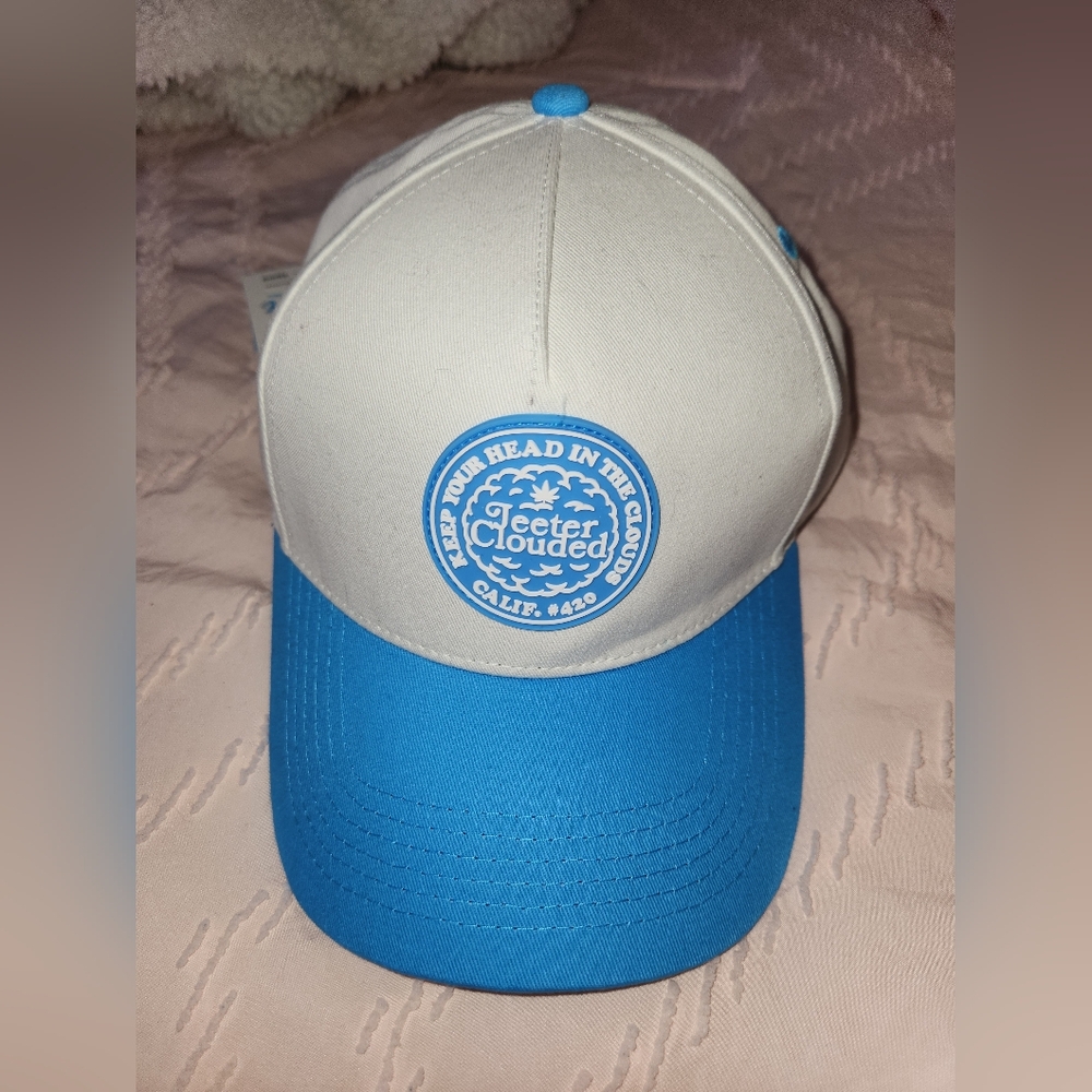 Blue and White Baseball Cap